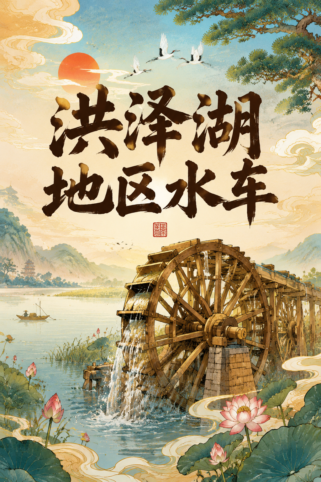 洪泽湖地区水车