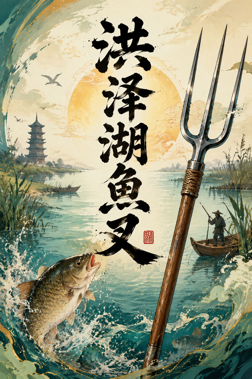 洪泽湖鱼叉