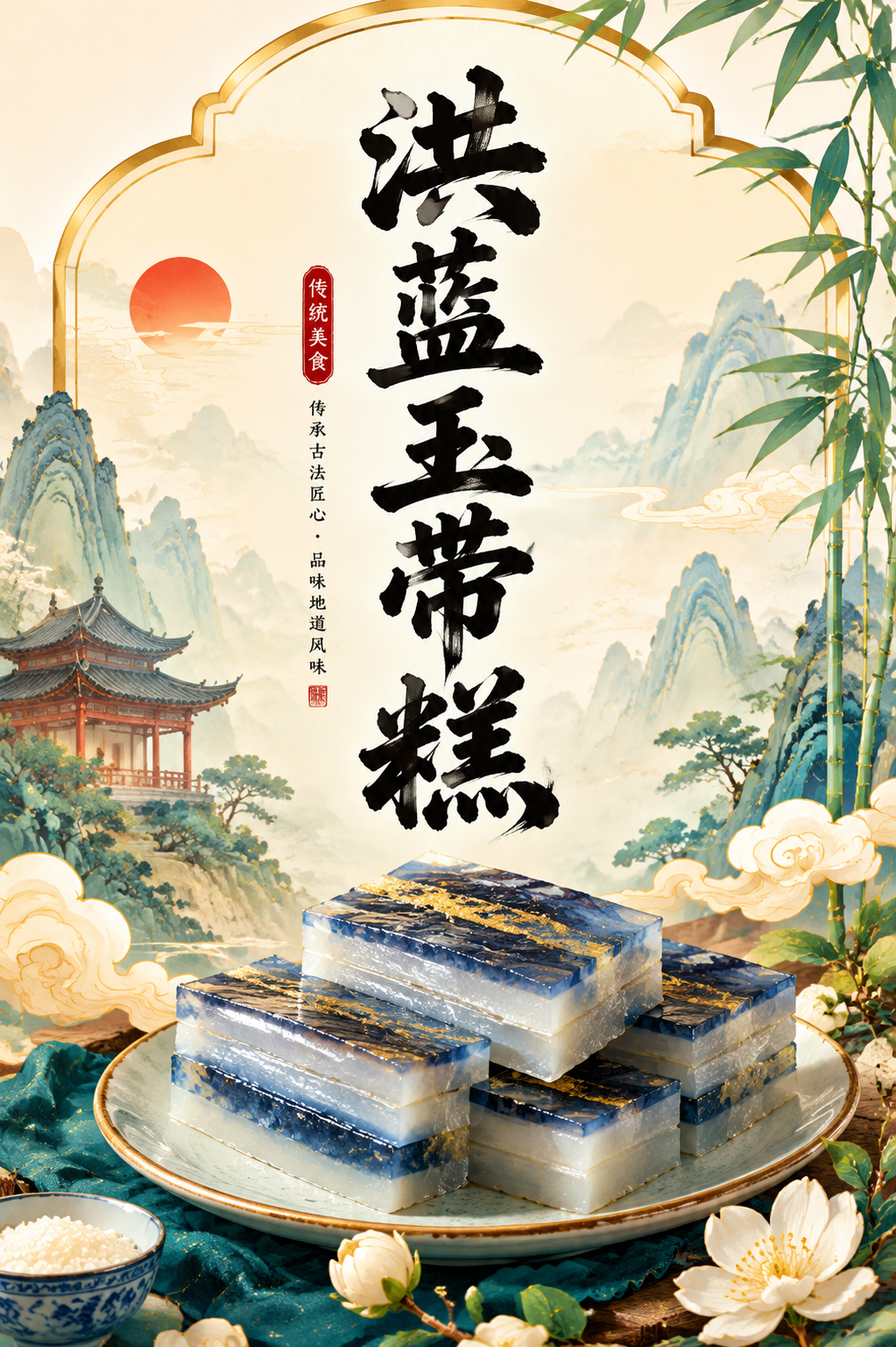洪蓝玉带糕
