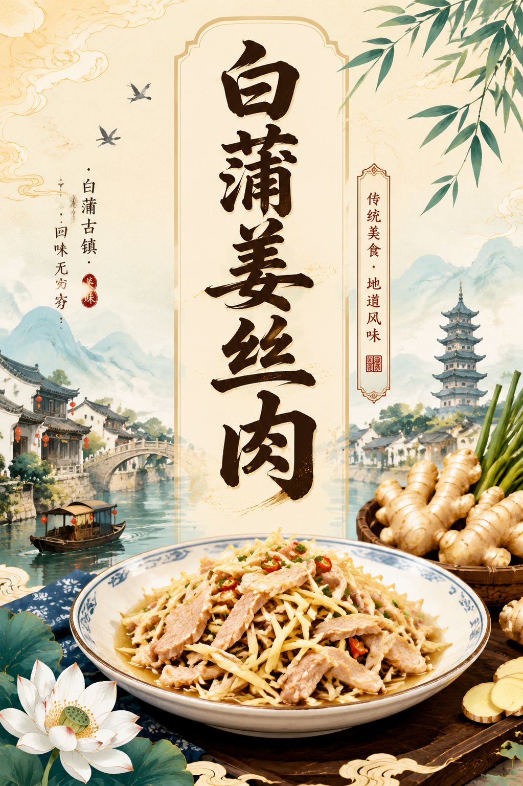 白蒲姜丝肉