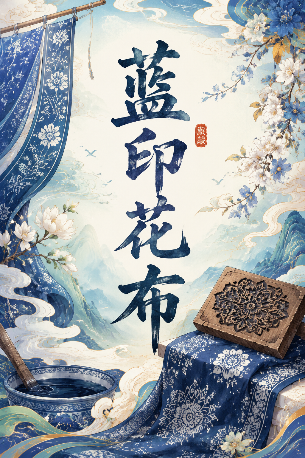 蓝印花布