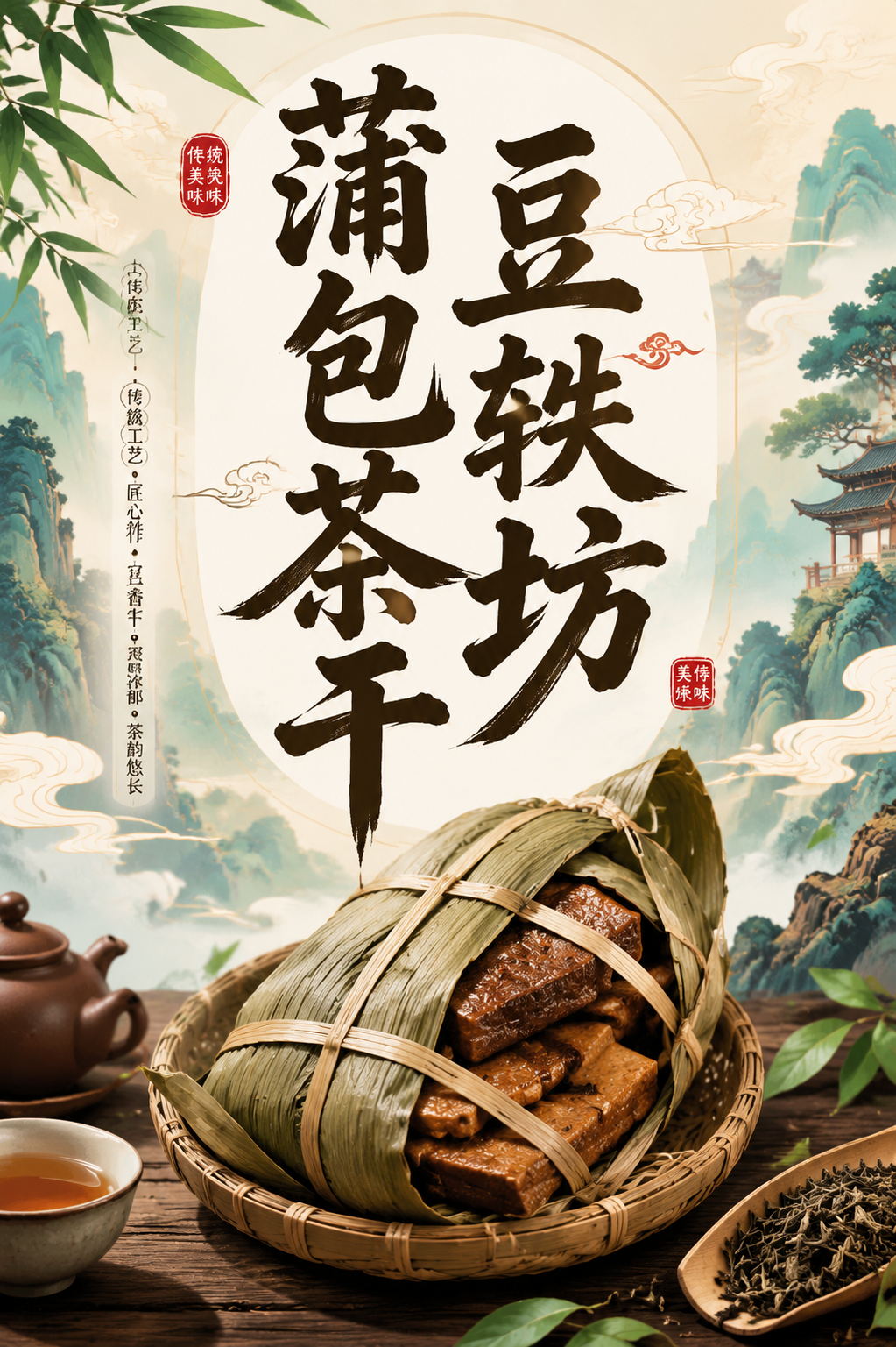 豆轶坊蒲包茶干