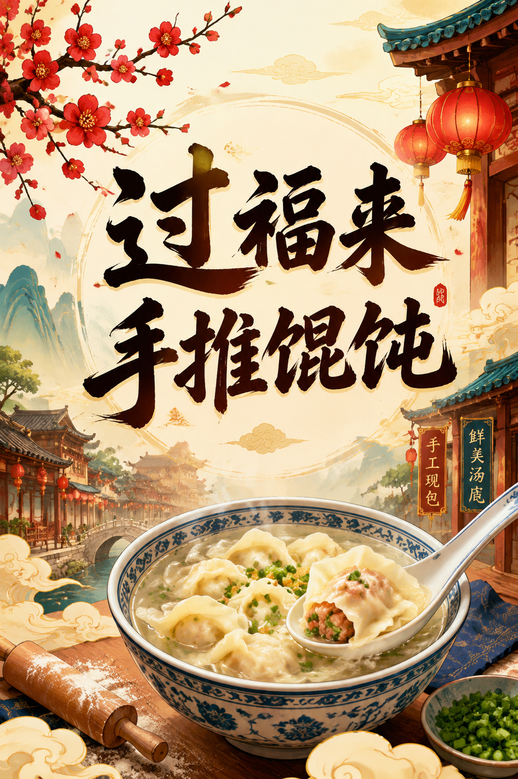 过福来手推馄饨