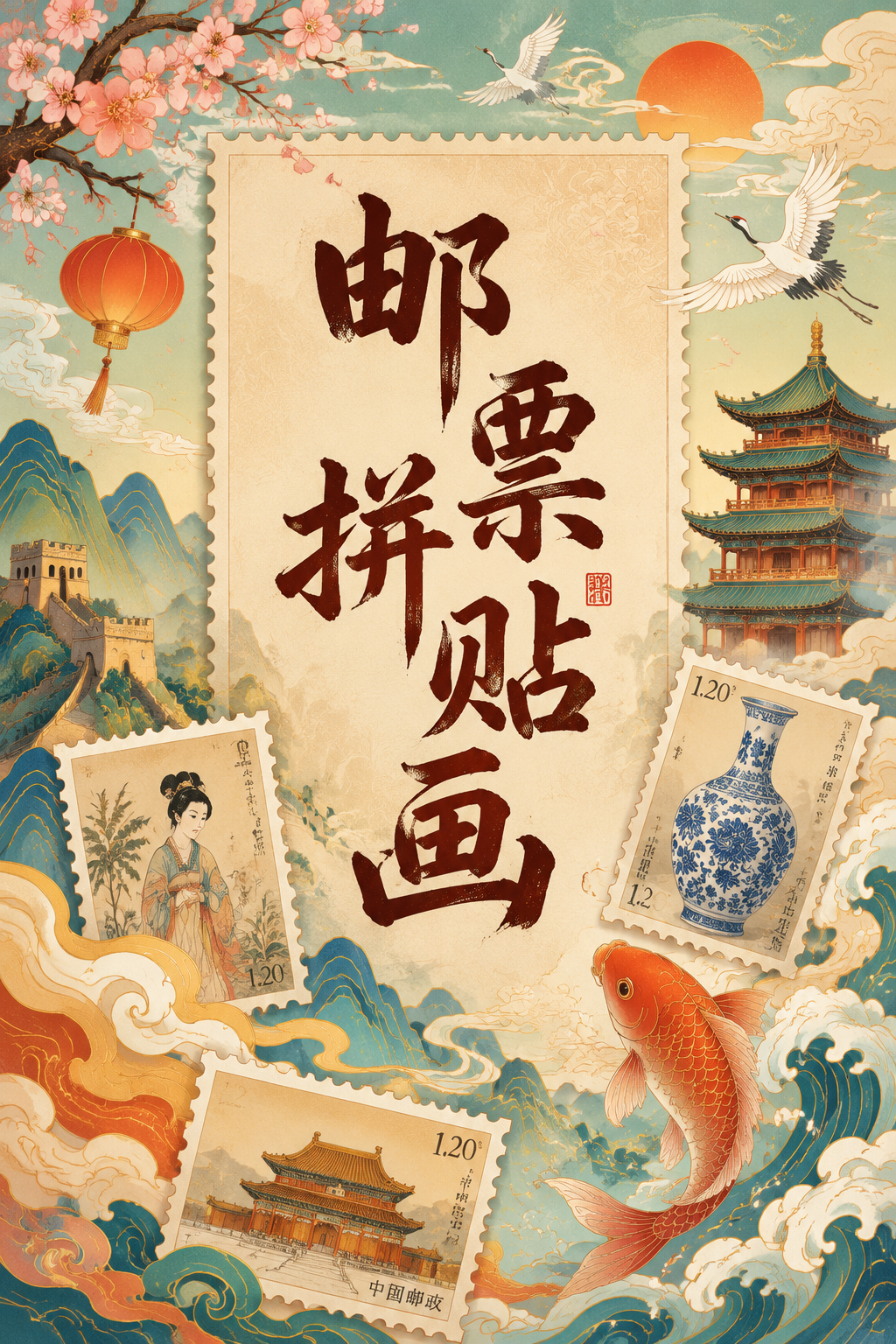 邮票拼贴画