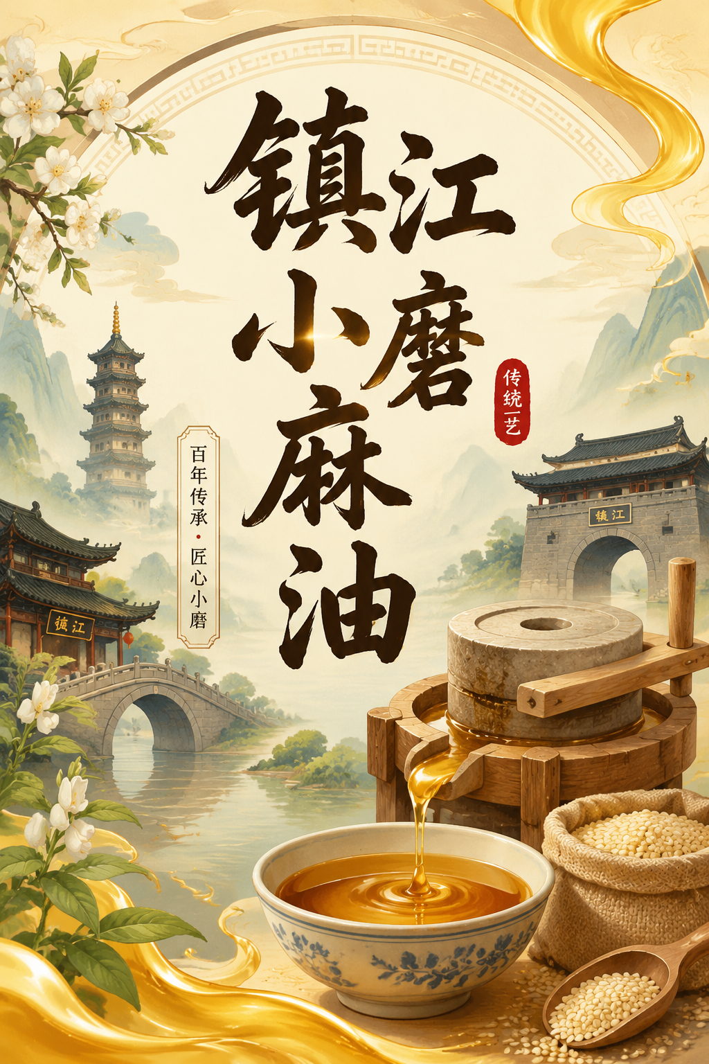 镇江小磨麻油