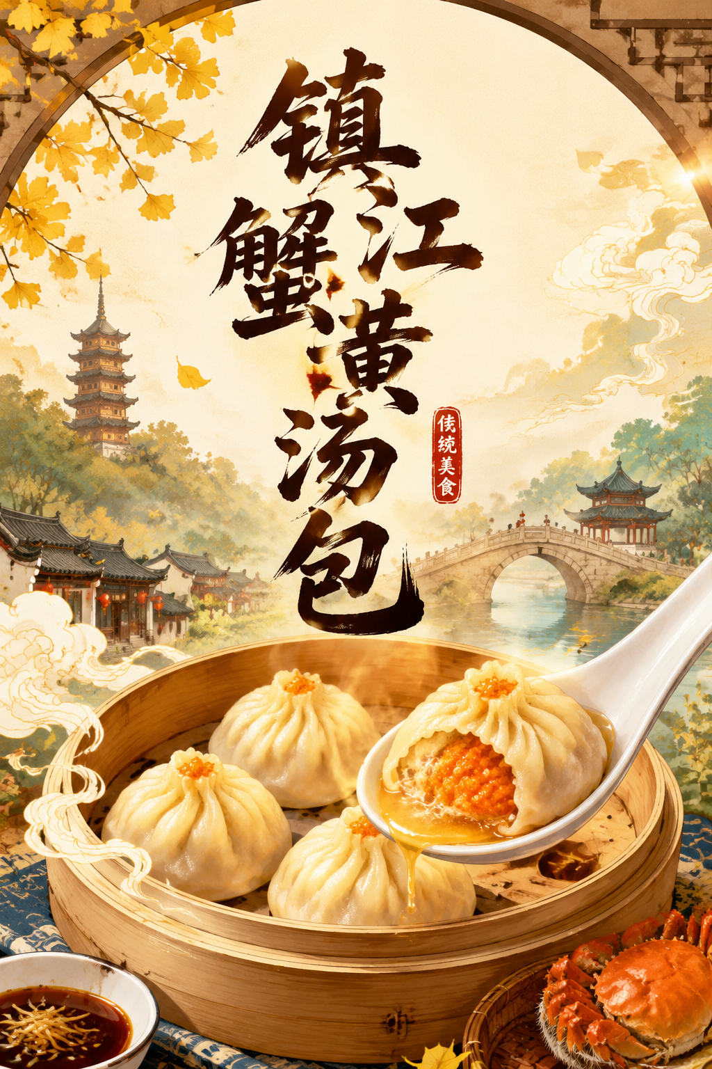 镇江蟹黄汤包