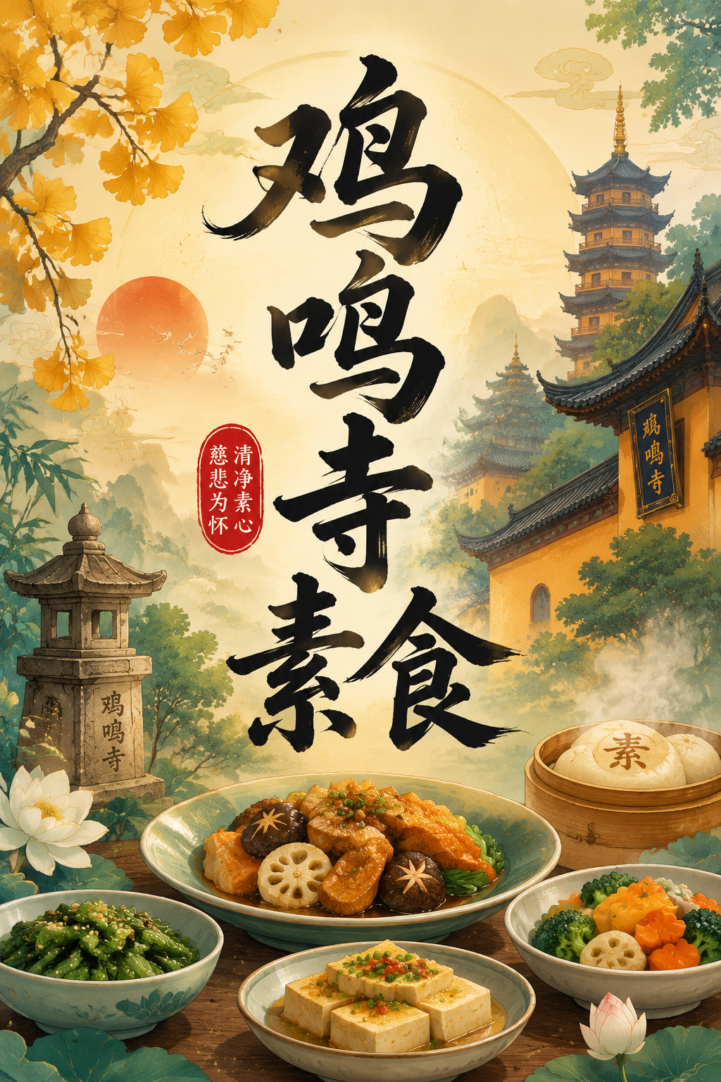鸡鸣寺素食