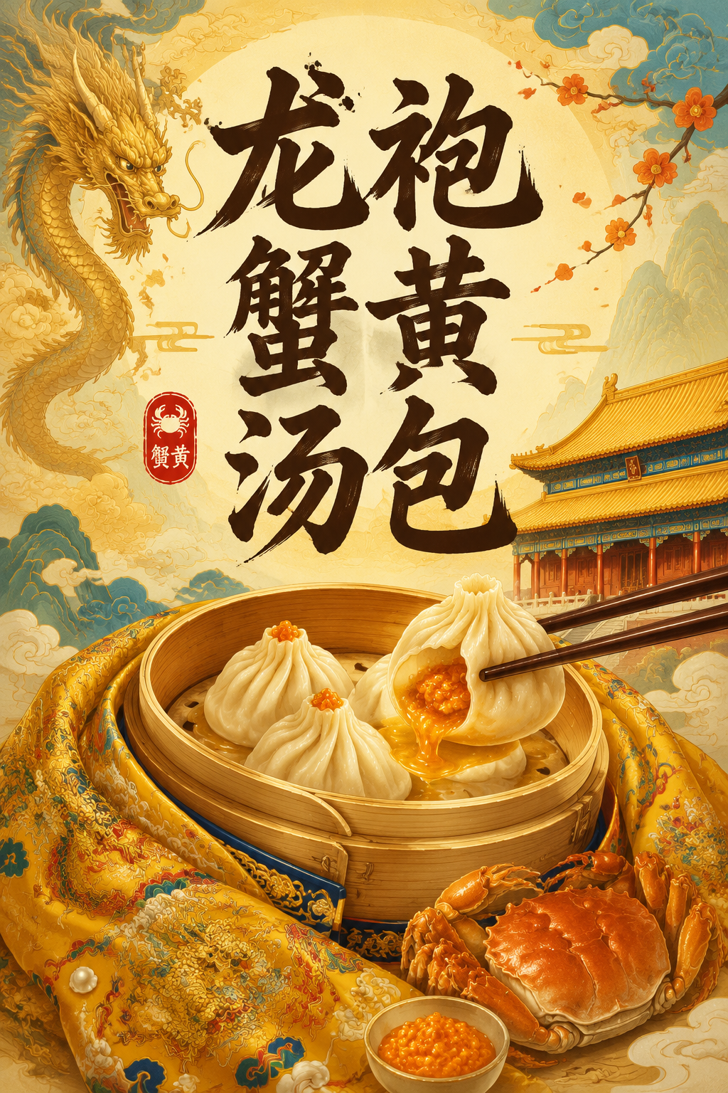 龙袍蟹黄汤包