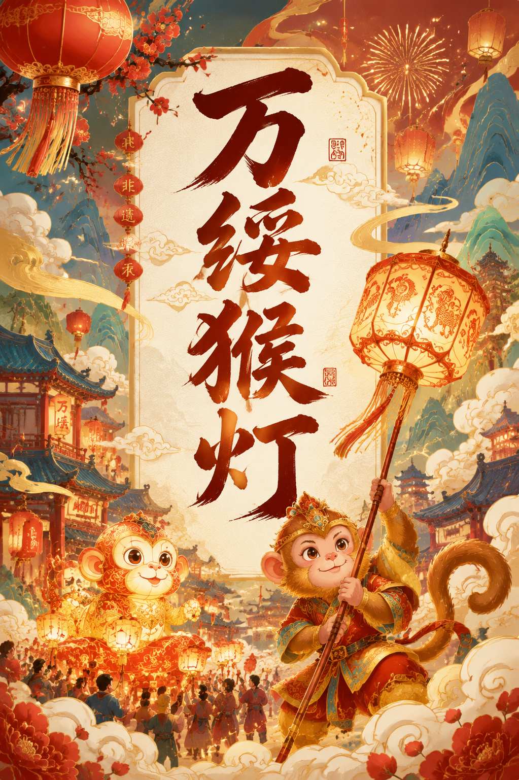万绥猴灯