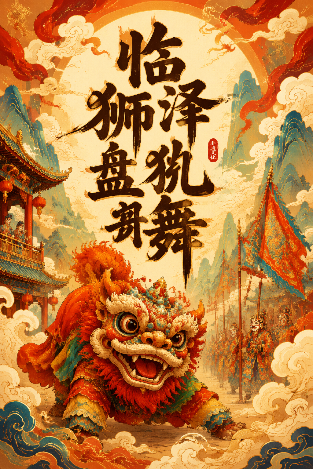 临泽狮盘犼舞