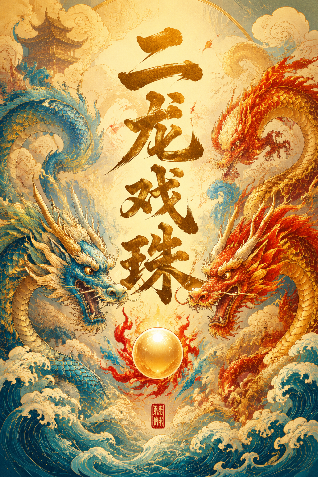 二龙戏珠