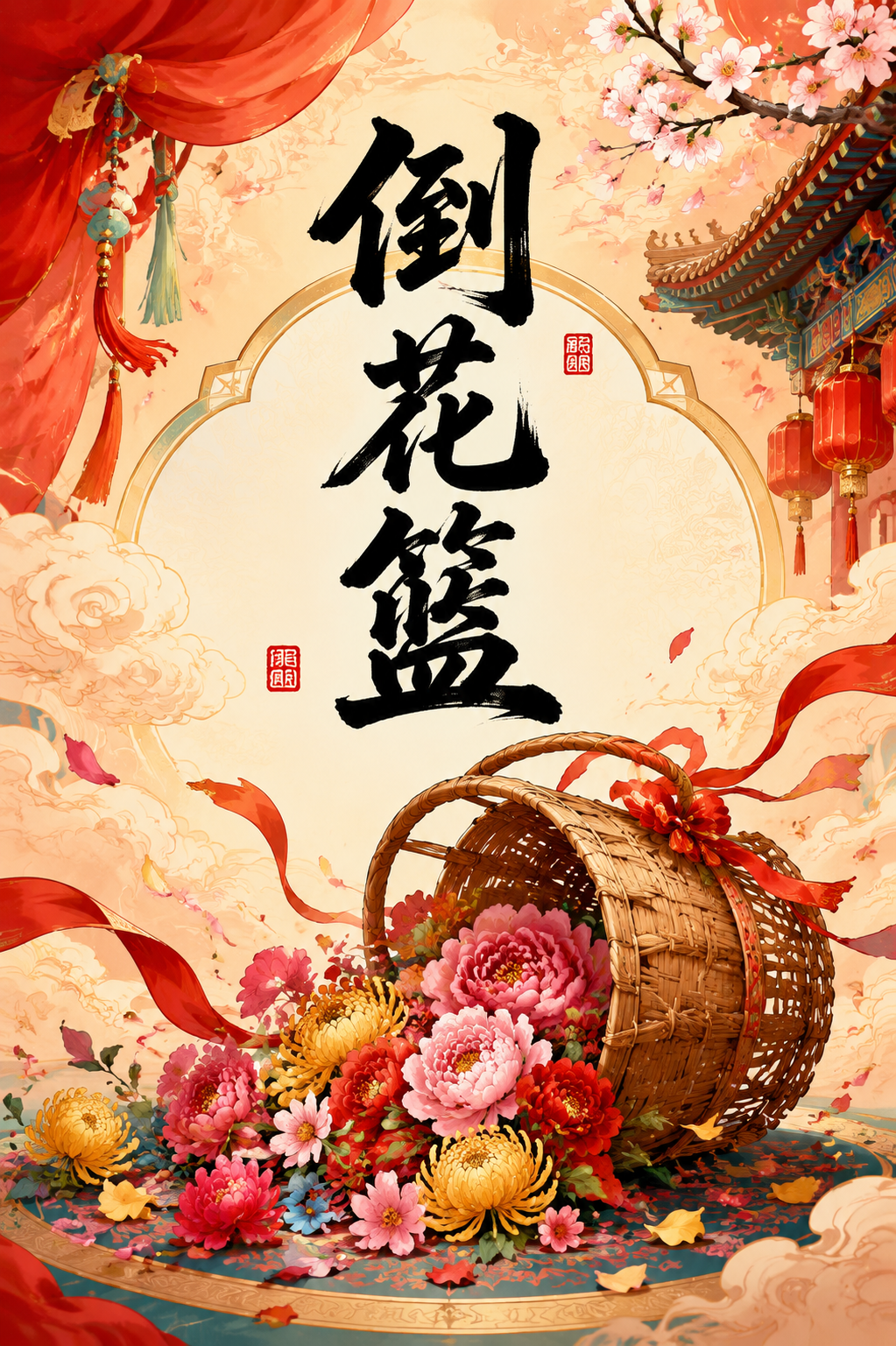 倒花篮