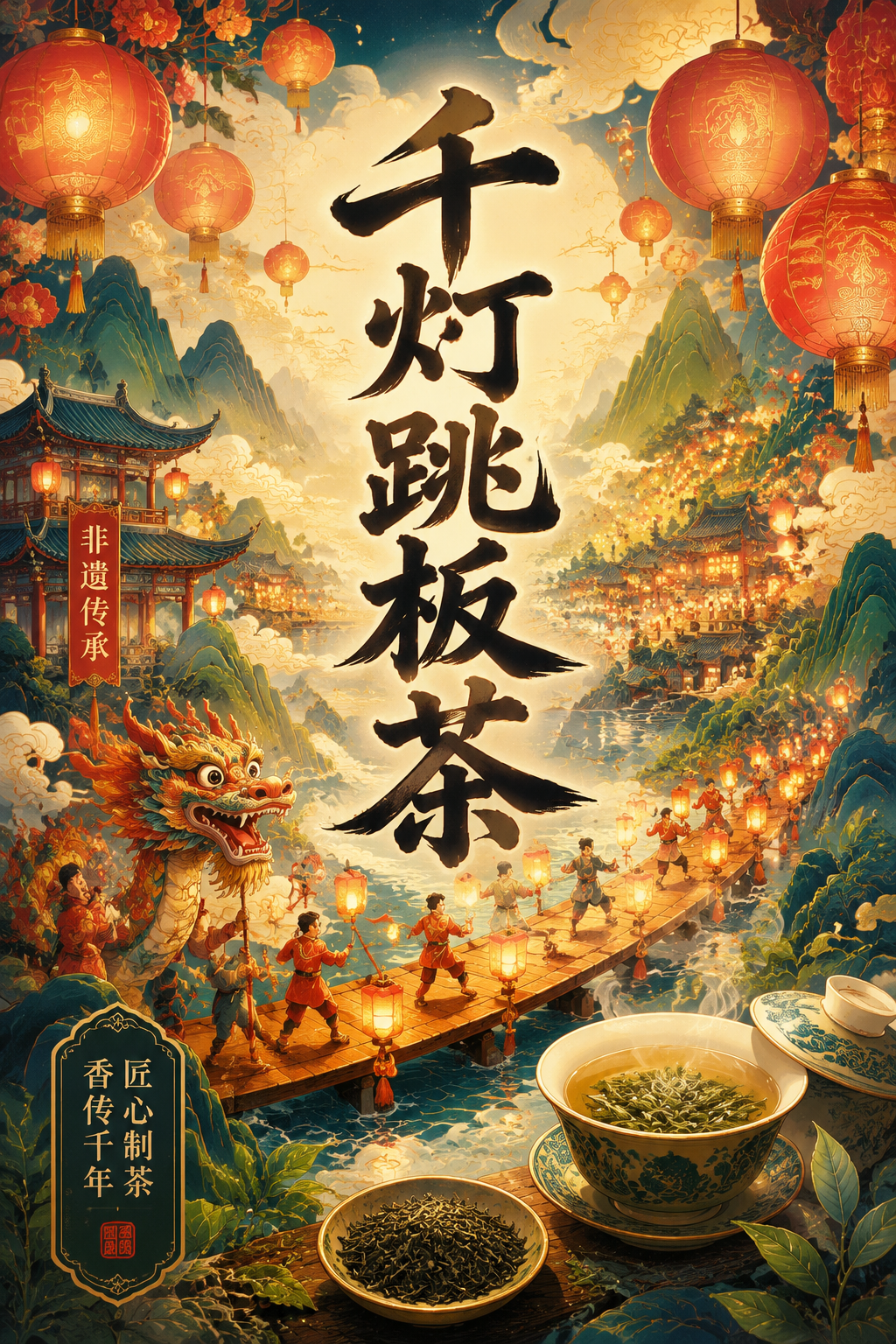 千灯跳板茶