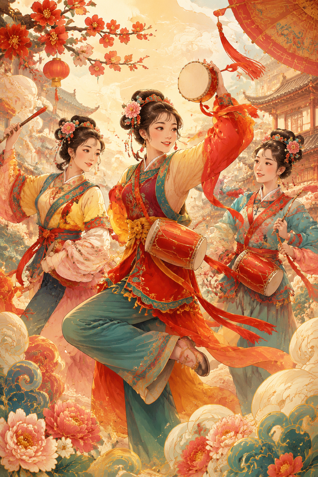 宝应三人花鼓