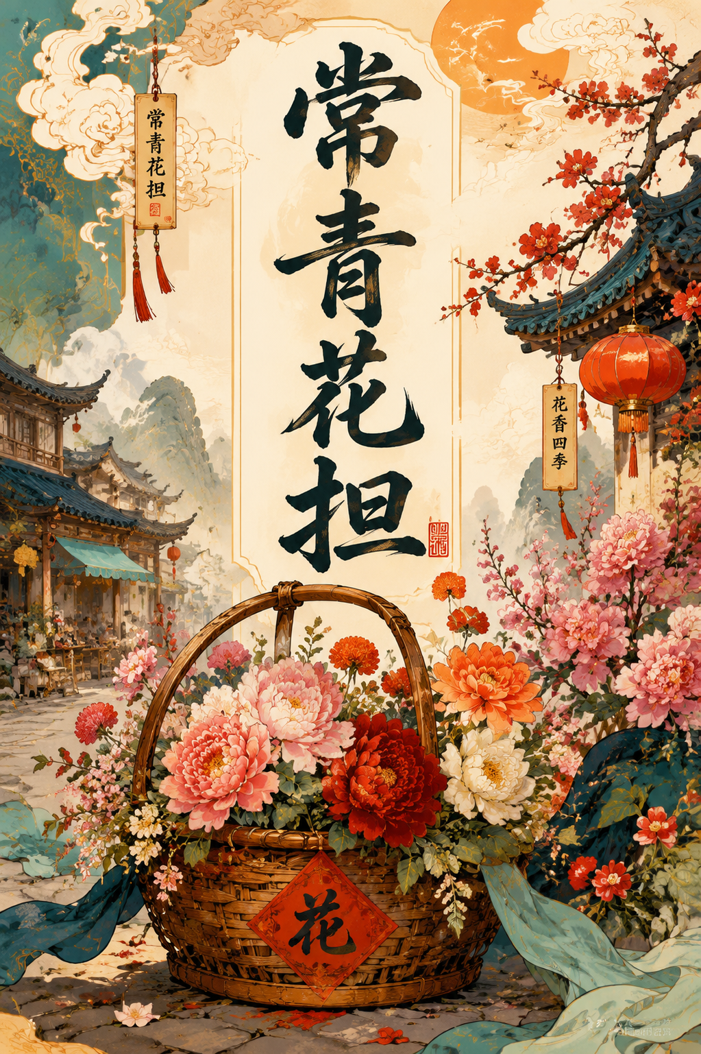 常青花担