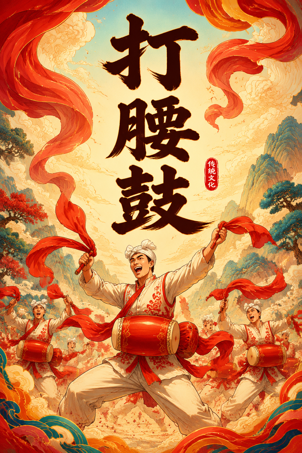 打腰鼓