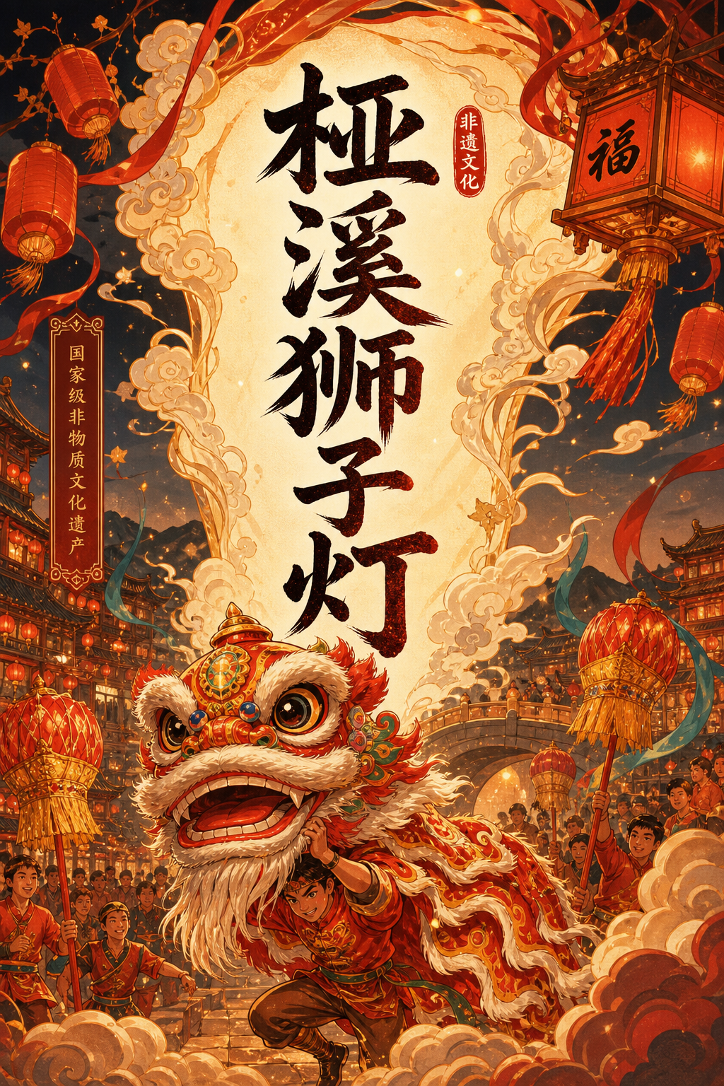 桠溪狮子灯