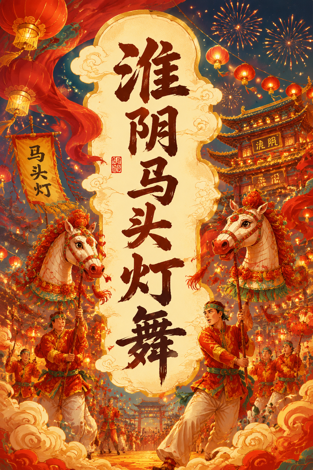 淮阴马头灯舞