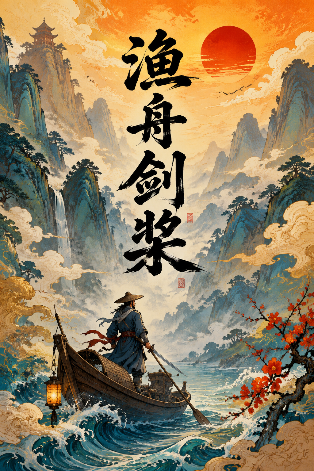 渔舟剑桨