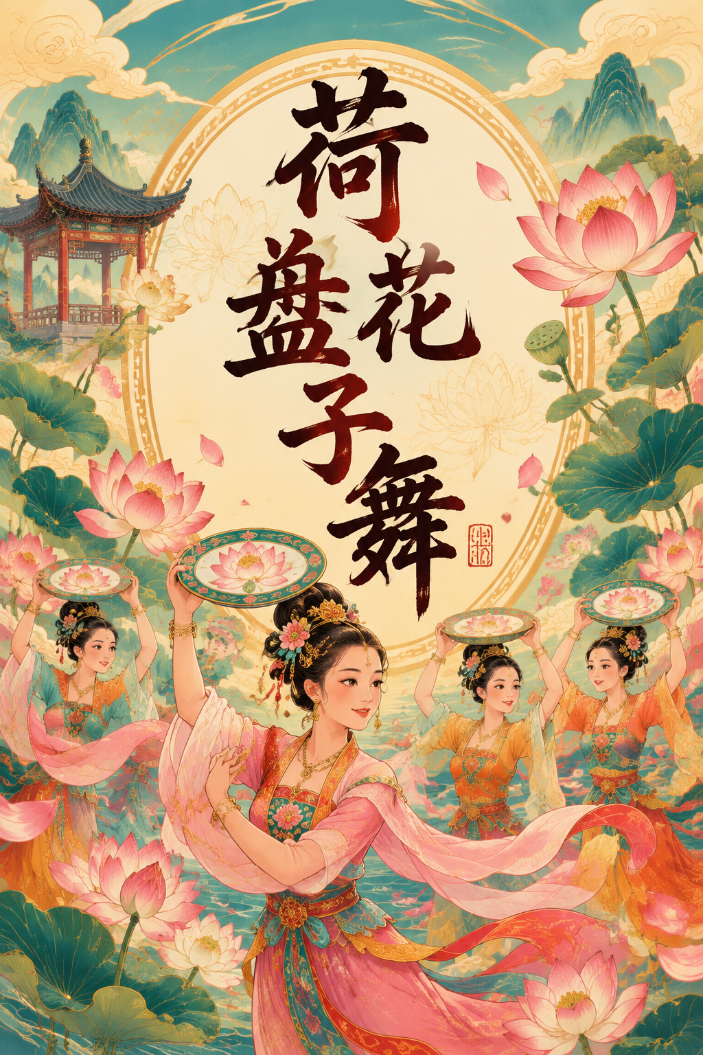 荷花盘子舞