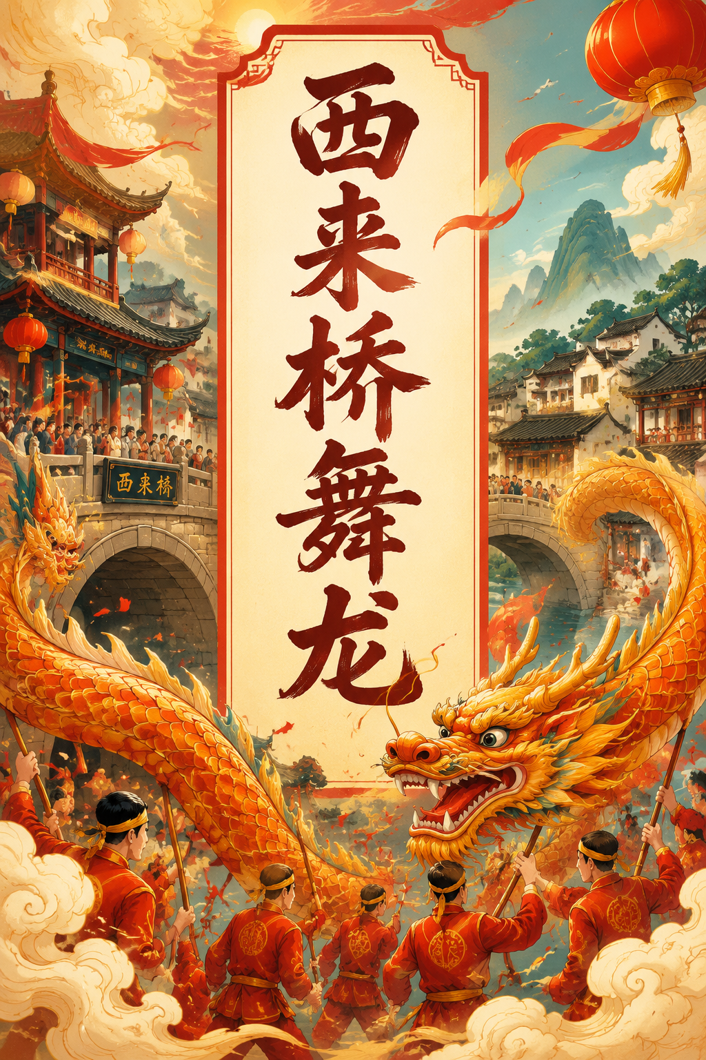 西来桥舞龙