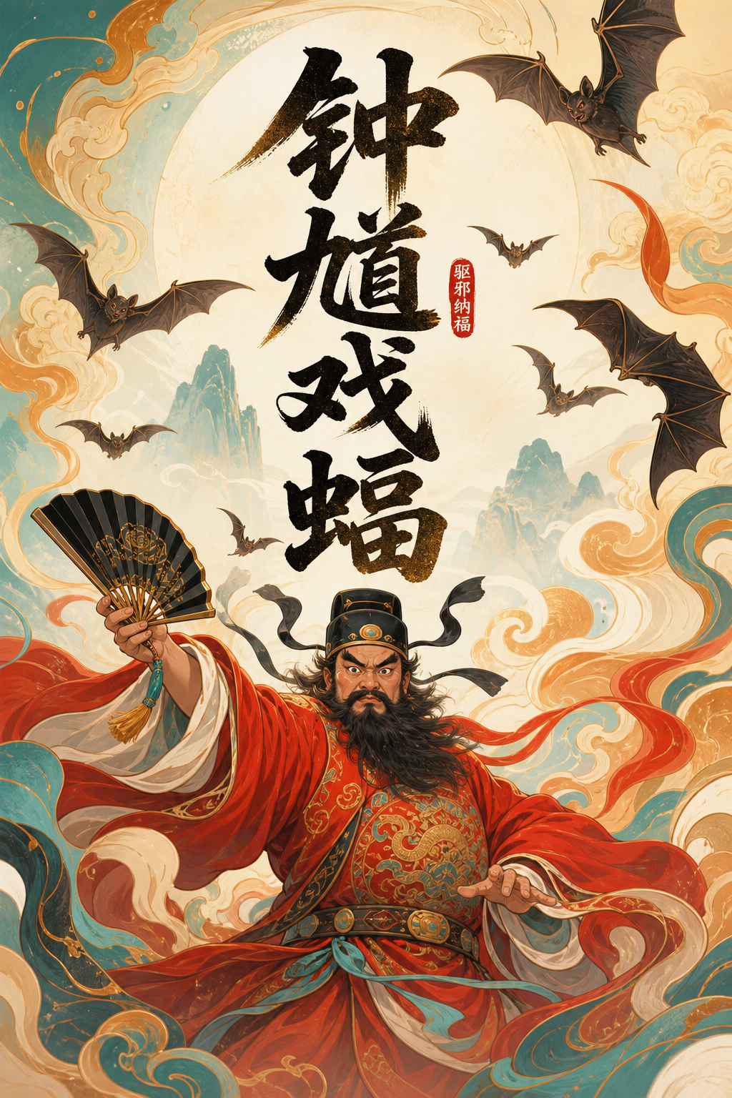 钟馗戏蝠