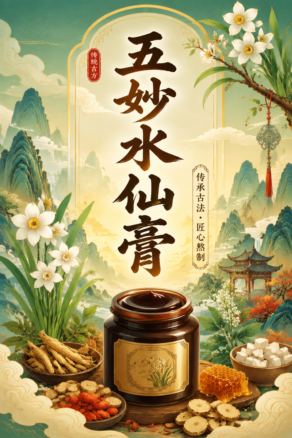 五妙水仙膏