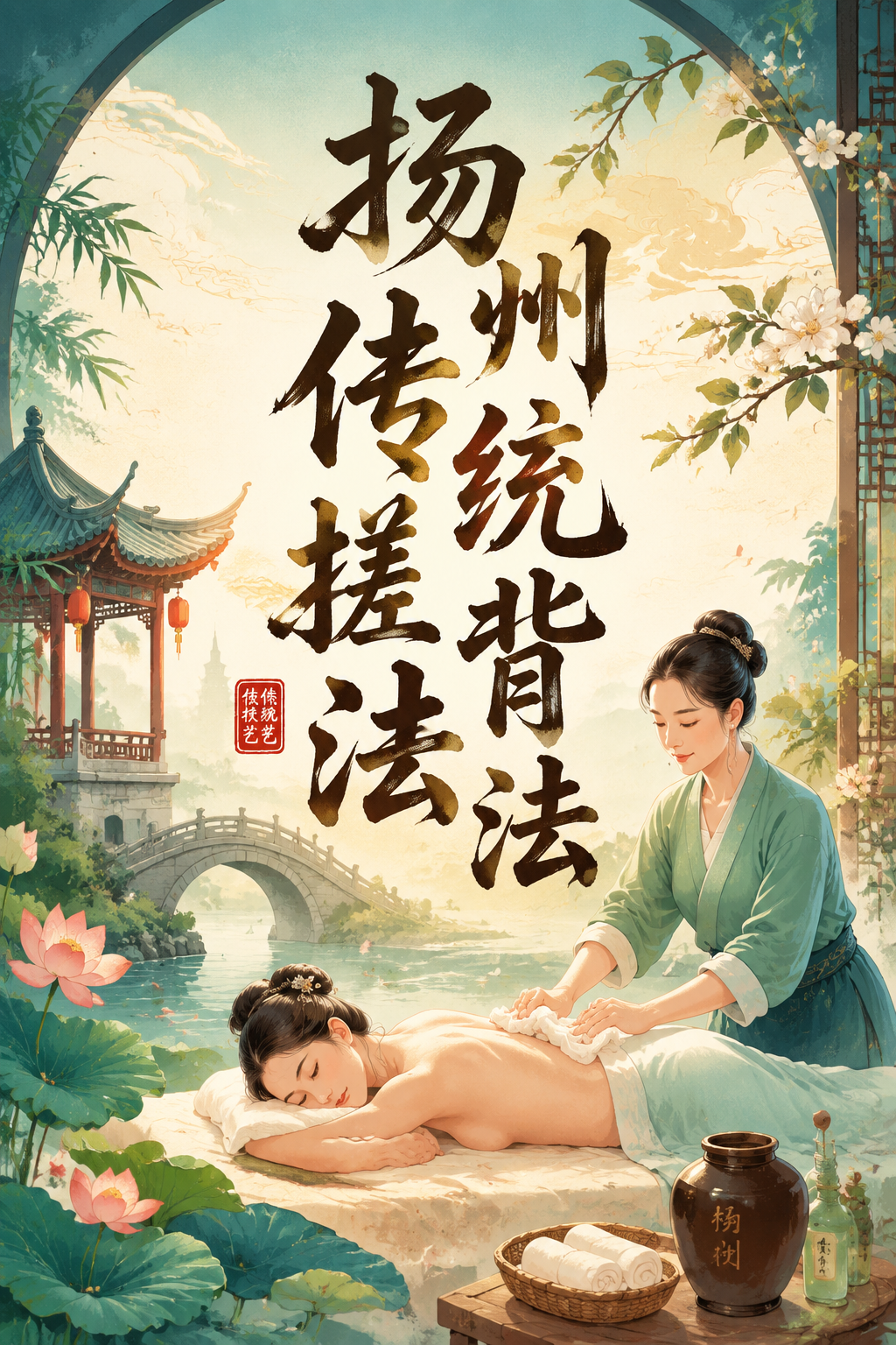 扬州传统搓背法