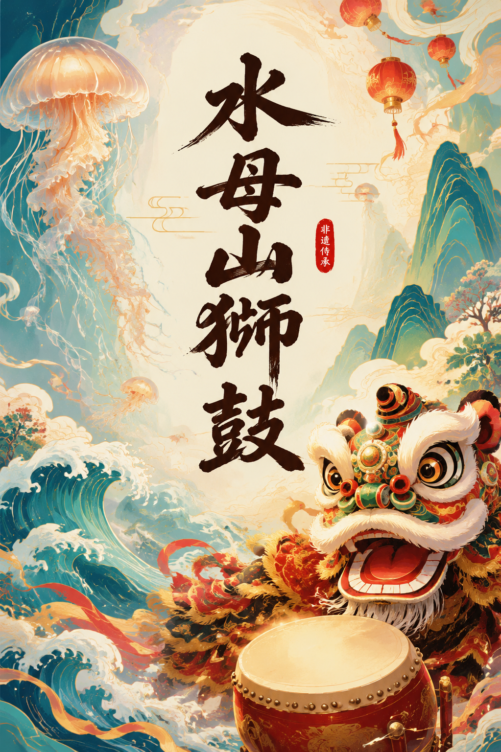 水母山狮鼓