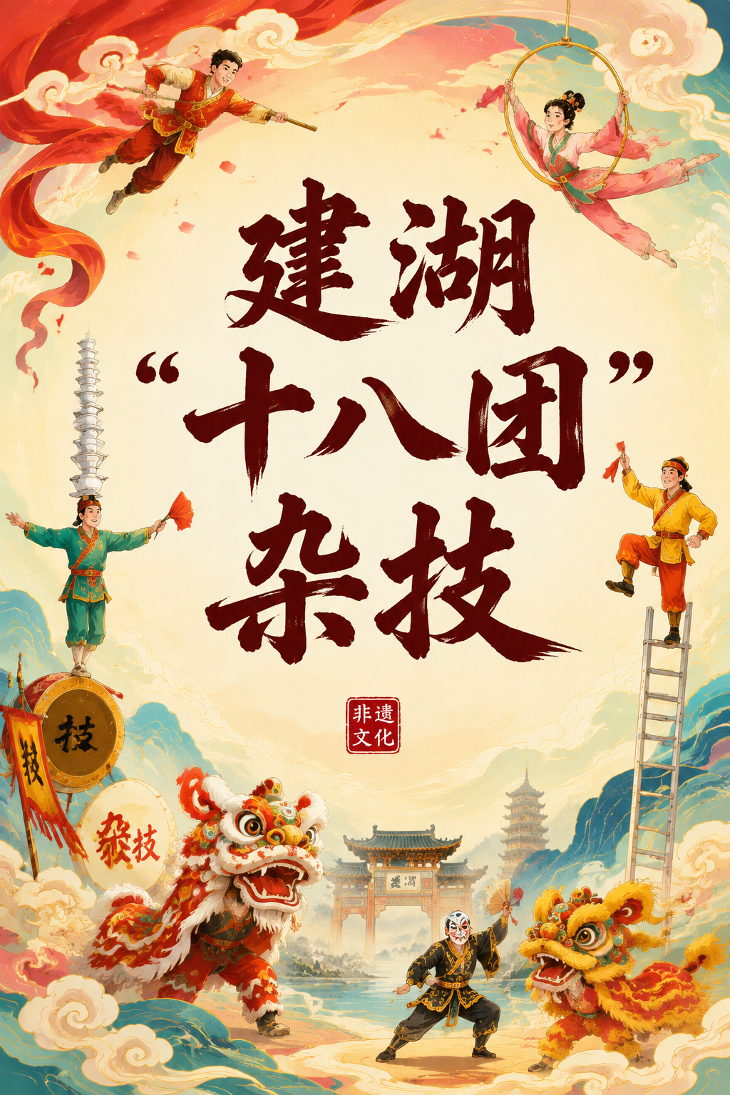 建湖“十八团”杂技
